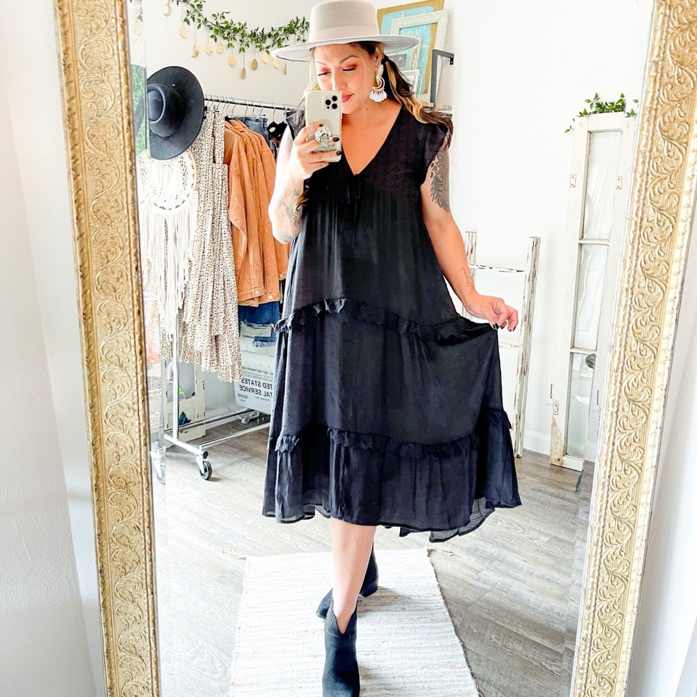 Black Eyelet Dress